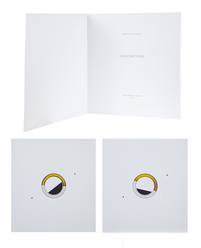 WALTÉRCIO CALDAS - Cronometrias` -Impressão serigráfica e gliée - Exemplar (75/80) - Assinado ` 2012 -Lithos Edições de Arte Rio de Janeiro ` Guilherme Rodrigues.