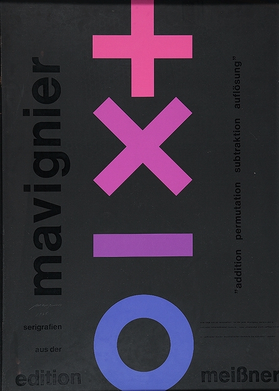 AMIR MAVIGNER - Folder de exposição 07/11/1973 a 28/01/1974 - Serigrafia sem numeração - Ass.dat.1975 inf. esq. 84 x 59 cm - Com carimbo da Ronie Mesquita Galeria.