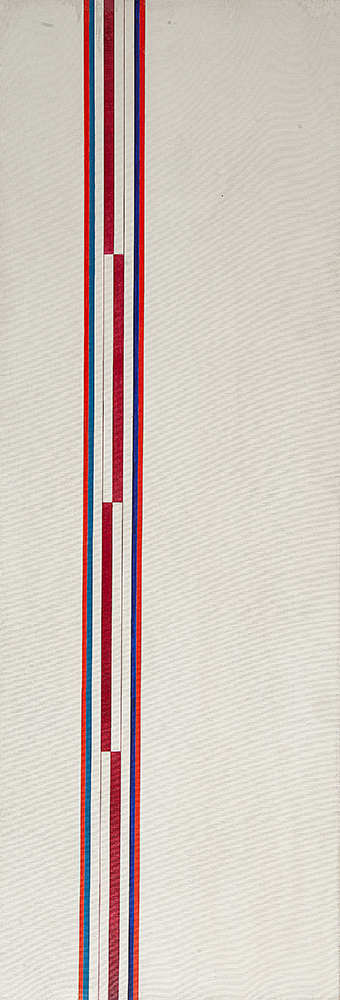 LOTHAR CHAROUX - “Sem título”, Óleo sobre tela, Ass. datr. 1977 no verso,100 x 35 cm. - Com etiqueta do atelier do artista no verso.