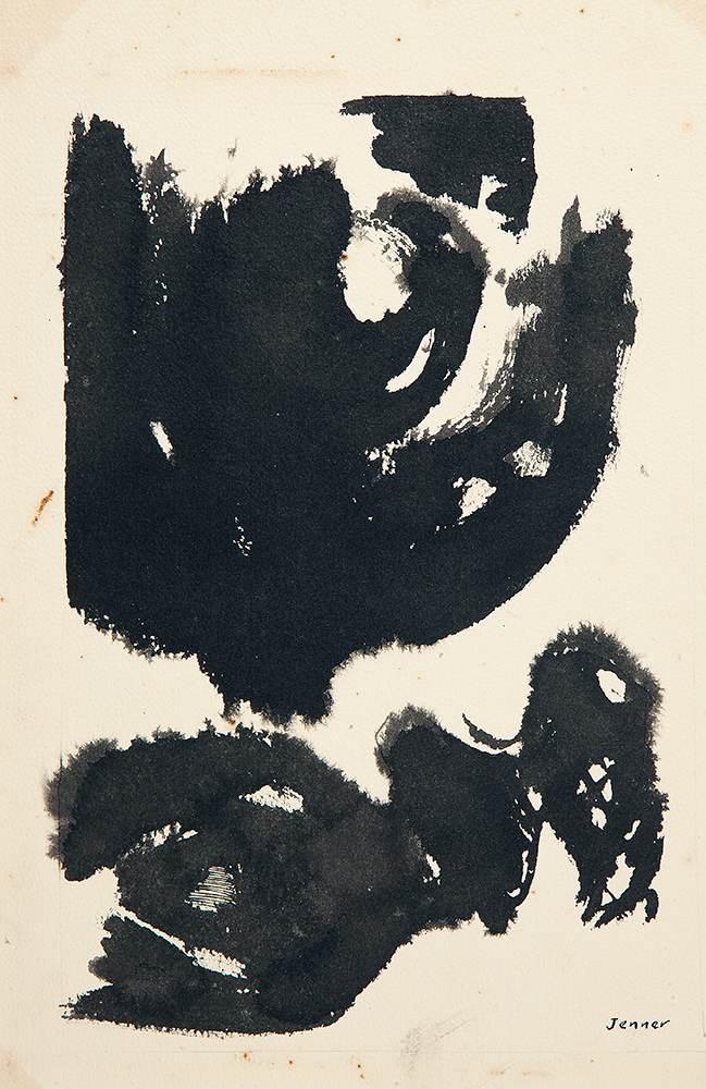 JENNER AUGUSTO - “Sem título”, Nanquim sobre papel, Ass.inf.dir, 39 x 25,5 cm.Sem moldura.