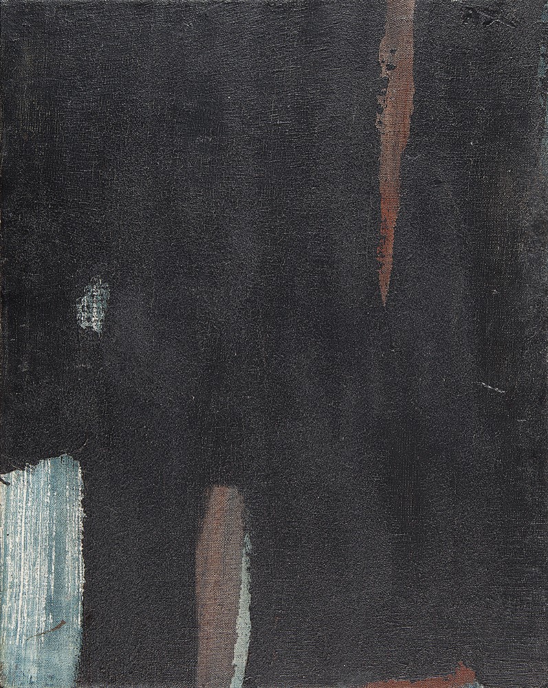 WAICHI TSUTAKA - “Abstração”, Óleo sobre tela, Sem assinatura, 40,5 x 32,5 cm. - Obra reentelada e sem moldura.