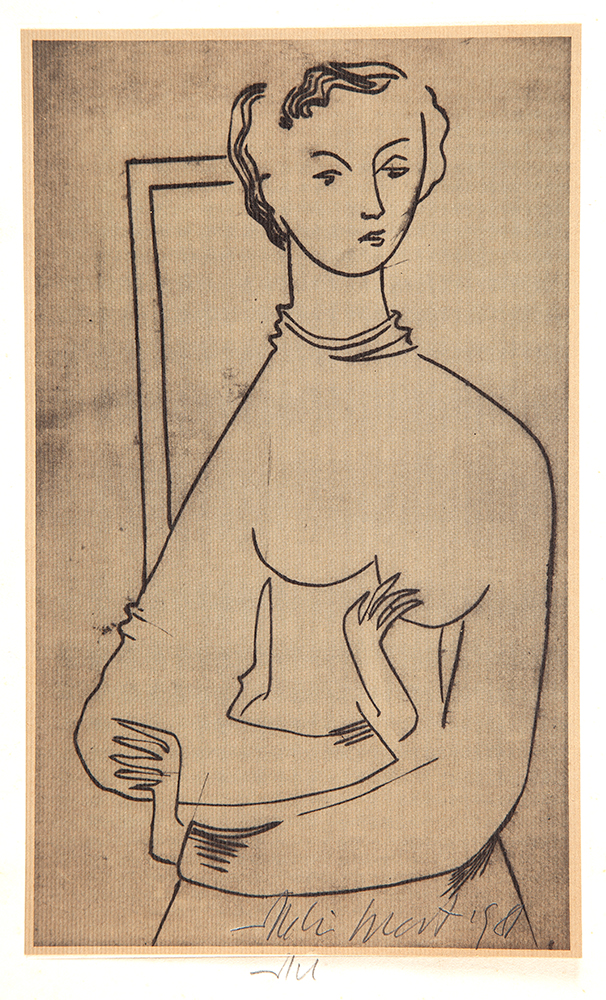 ALDEMIR MARTINS - “Mulher” Serigrafia, Ass.dat.1961 inf. dir, 25,5 x 15,5 cm. - Sem moldura.