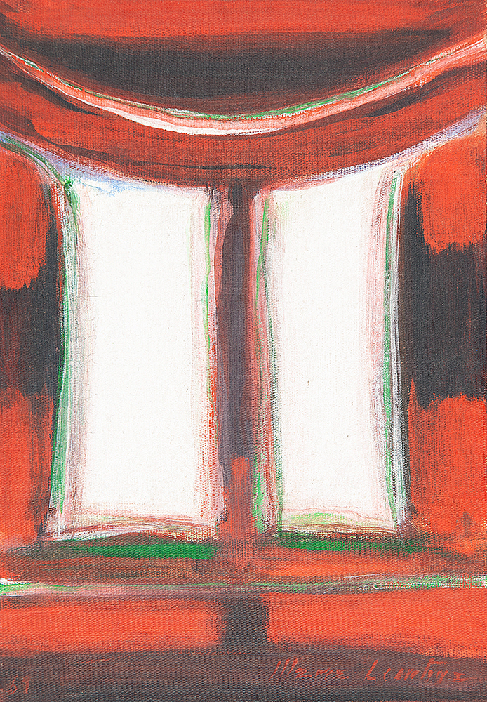 MARIA LEONTINA - “Sem título”- Óleo sobre tela - Ass. inf. dir., dat.1969 inf. esq., ass.dat. no verso - 27 x 19 cm.