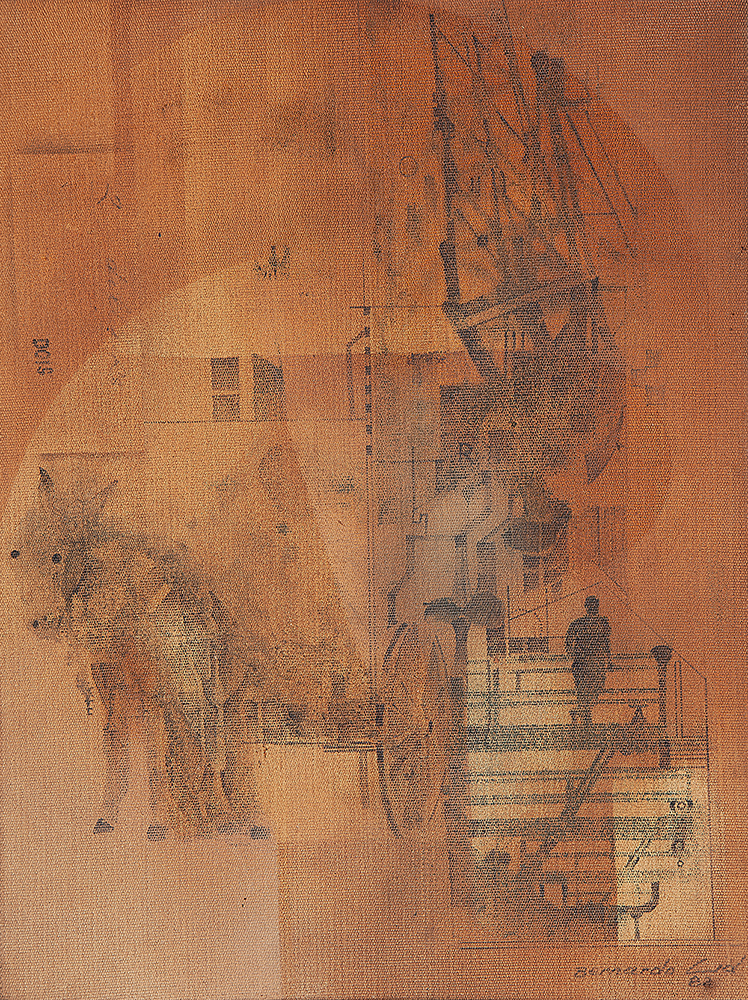 BERNARDO CID - “Sem título” - Óleo sobre tela - Ass.dat.1982 inf. dir - 40 x 30 cm.