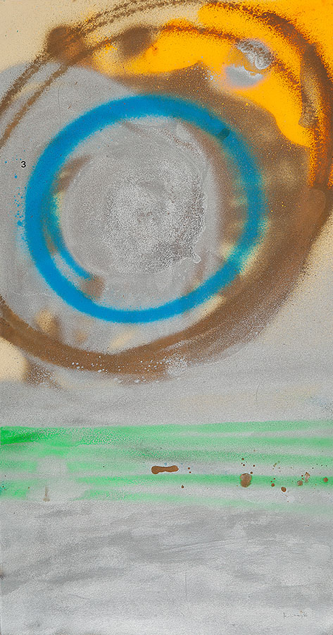 MIRA SCHENDEL - “Sem título” - Tinta spray acrílica e letraset. - Ass.dat.1966 inf. dir - 49,5 x 26 cm.