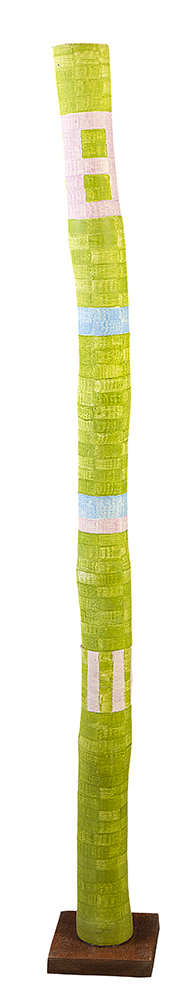 IONE SALDANHA- “Bambu”, Têmpera sobre bambu, Assinada, 161 x 9,5 cm diâmetro.Com certificado Galeria Gustavo Nobrega.