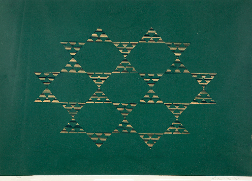 LYGIA PAPE - “Sem título” Serigrafia – 13/15, Ass.dat.1972 inf.dir, 50 x 70 cm. - Com etiqueta da Ronie Mesquita Galeria.