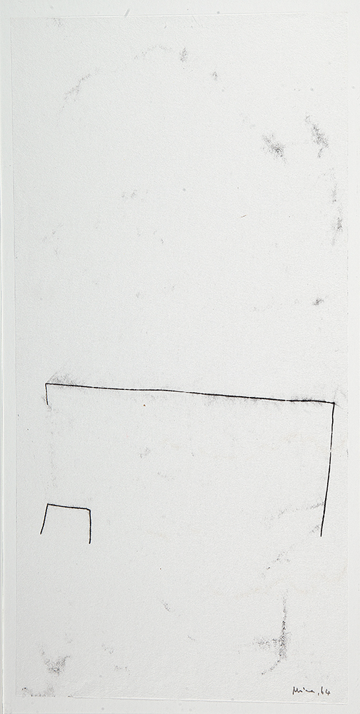 MIRA SCHENDEL - “Sem título” Monotipia, Ass.dat.1964 inf.dir, 47 x 23 cm.