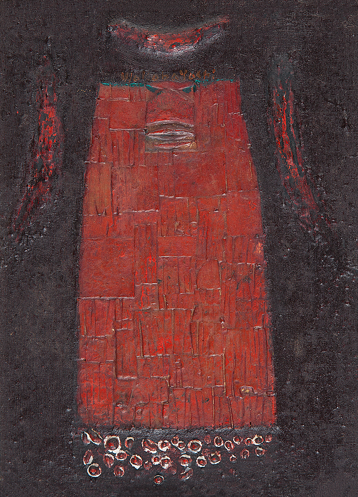 KASUO WAKABAYASHI - “Sem título” Óleo sobre eucatex, Ass.centro sup. 22 x 16 cm.