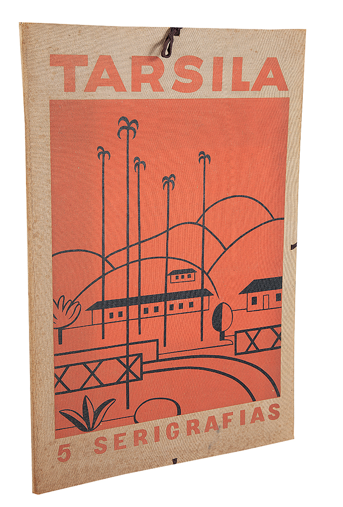 TARSILA DO AMARAL - 5 Serigrafias - Álbum contendo cinco serigrafias com texto de Sergio Milliet - ED Cultrix - São Paulo - 1972 - Execução das serigrafias por Mario de La Parra - Exemplar nº 348 - 36 x 54 cm.