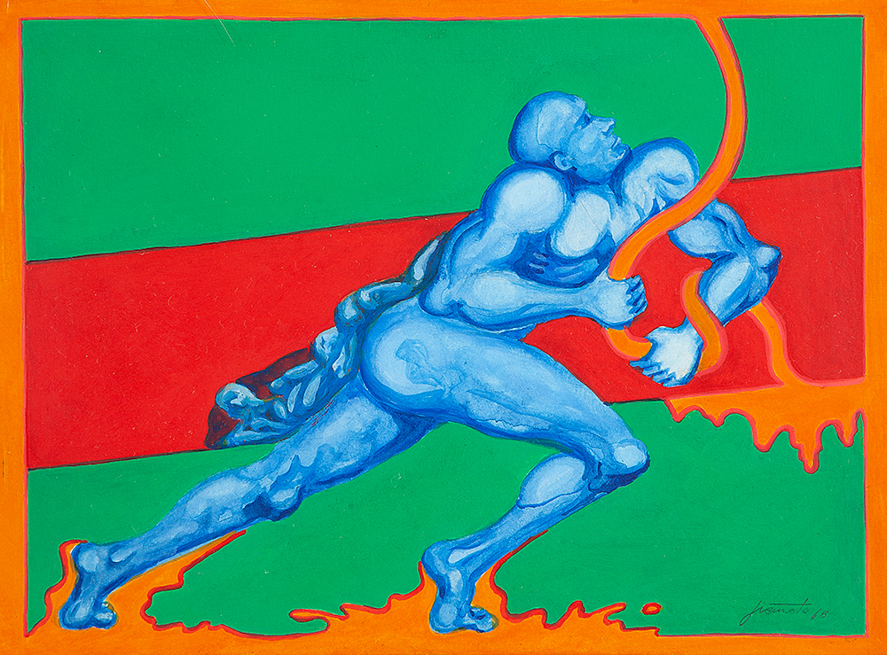 IVALD GRANATO - “Figura” - Guache sobre cartão - Ass.dat.1968 inf.dir.- 19 x 25 cm.