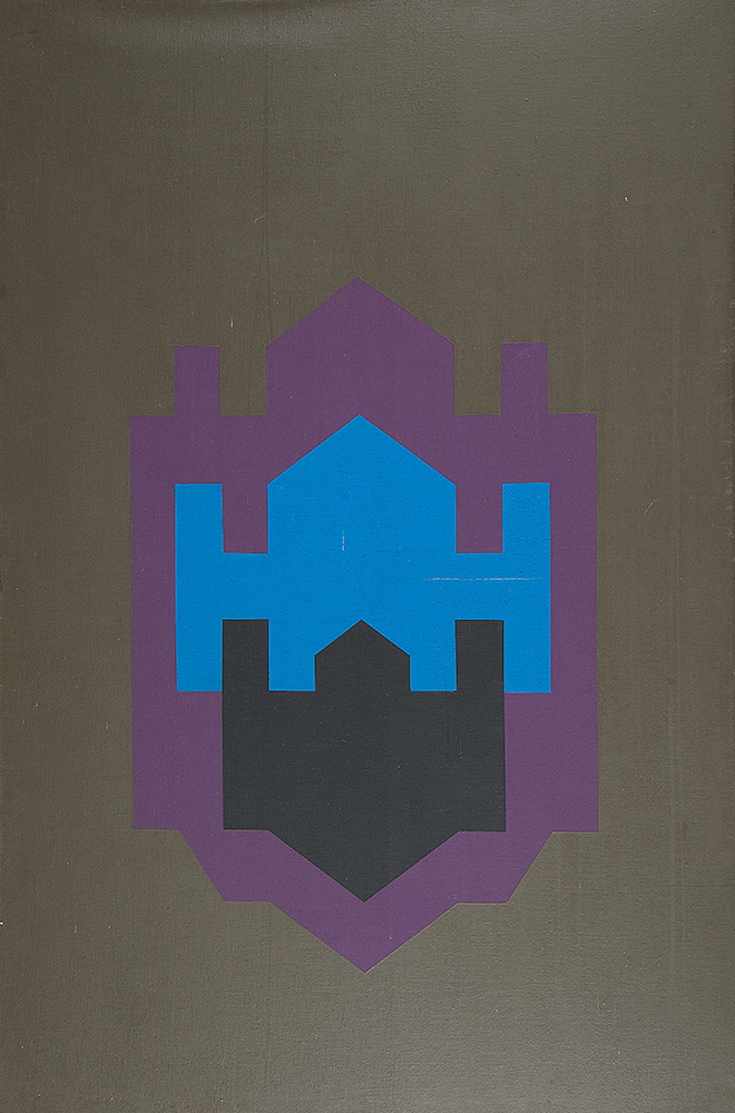 VALDEIR MACIEL - “Composição geométrica” - Óleo sobre tela - Ass.dat.1967 no verso - 120 x 80 cm.