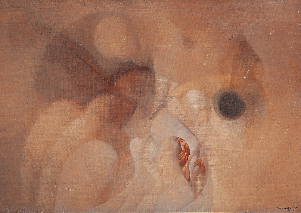 BERNARDO CID - “Sem título”- Óleo sobre tela - Ass.dat.1970 inf.dir.- 70 x 100 cm.Obra no estado.