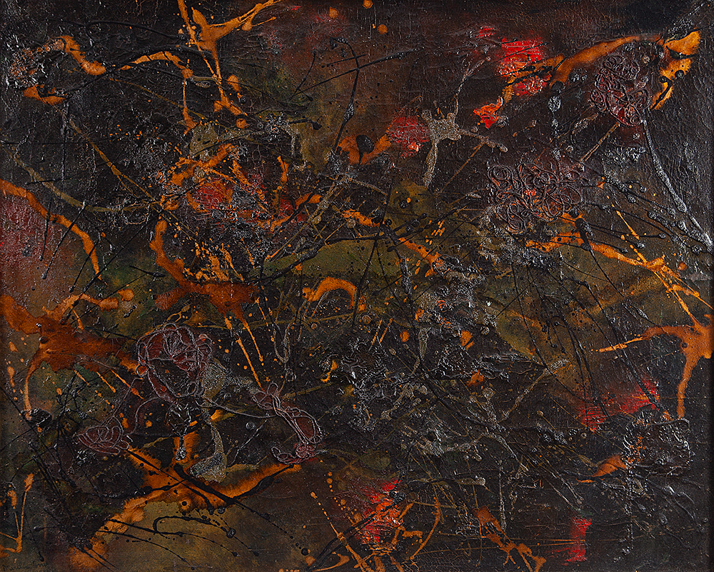 MARILIA GIANETTA TORRES - “Abstração II”- Óleo sobre tela - Ass.tit. dat. 1961 no verso - 65 x 81 cm.