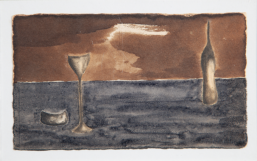 HERCULES BARSOTI - “Sem título” - Guache sobre cartão - Ass.dat.1954 inf.esq. -9,5 x 16 cm.