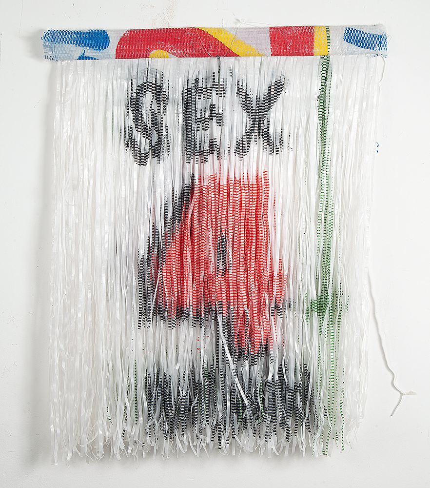 JARBAS LOPES - “Sex dat”- Rafia e pintura - 4/31- 2014 - 50 x 70 cm.Com certificado da Galeria Carbono assinado pelo artista.