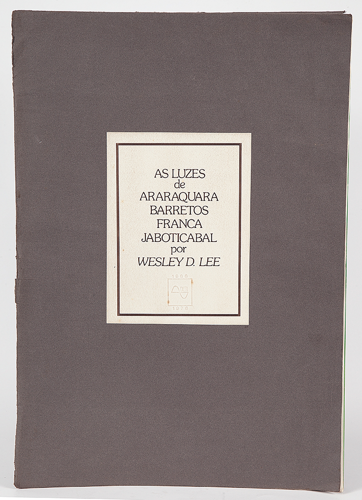 WESLEY DUKE LEE - “As luzes de Araraquara, Barretos, Franca e Jaboticabal” - Gravura - 111/230 - 1975 - Ass. inf.dir - 34 x 49 cm.