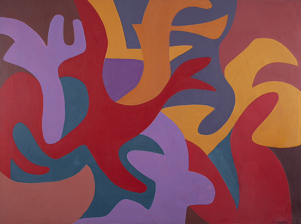 JANDYRA WATERS - “Sem título” - Óleo sobre tela - Ass.dat.1969 inf.dir - 97 x 130 cm.