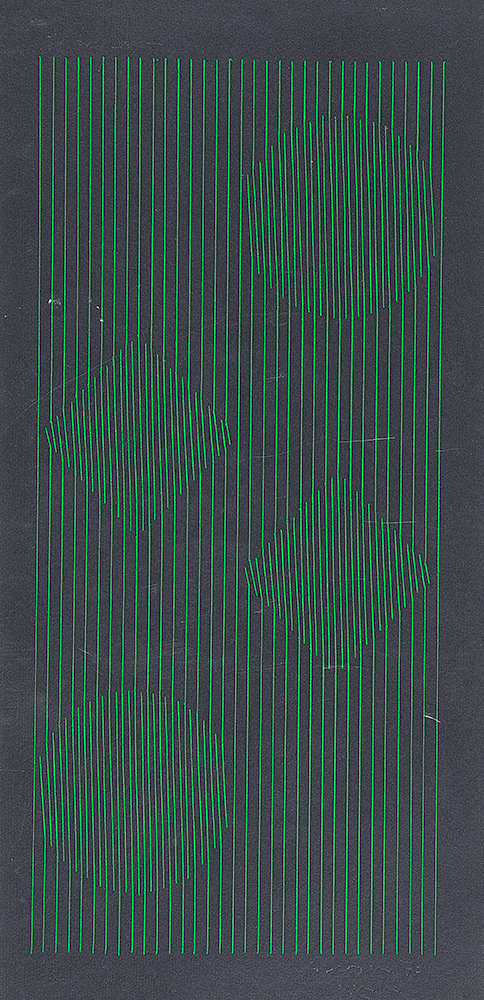 LOTHAR CHAROUX- “Sem título”- Guache sobre cartão- Ass.dat.1973 inf.dir - 39 x 19 cm.