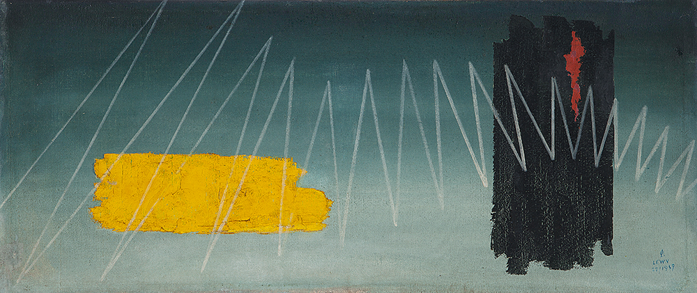 WALTER LEVY - “Sem título” - Óleo sobre tela - Ass.dat.1959 inf.dir - 36 x 84 cm.
