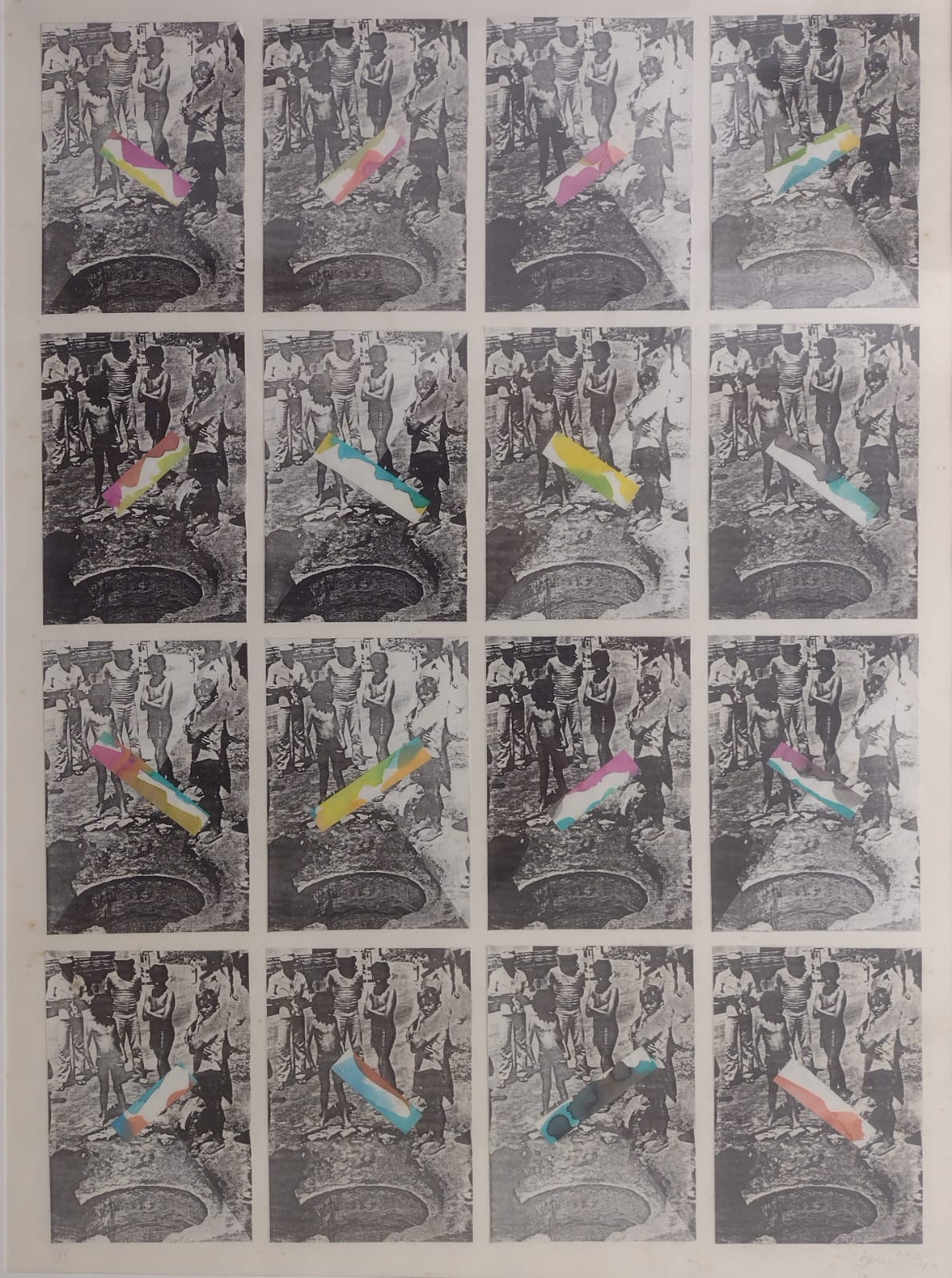 BENÉ FONTELLES - “Sem título”- Colagem e xerografia - 1/1 - Ass.dat. 1980 inf.dir - 54x 40 cm.