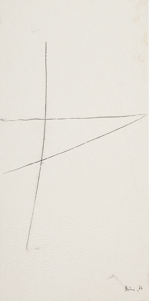JIRO TAKAMATSU - “Sem título” - Nanquim sobre tecido - Ass.dat.1969 centro inf - 28 x 28 cm. Ex. Coleção Thomas Cohn e Com certificado de proveniência.