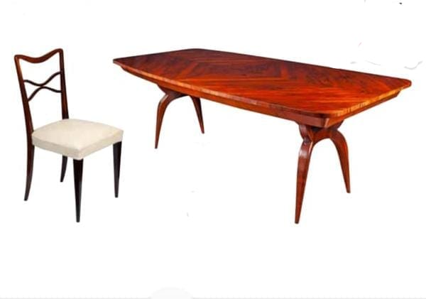 MÓVEIS TEPERMAN - Mesa de Jantar com 8 cadeiras em Jacarandá - Circa 1960 - 78 x 220 x 102 cm.