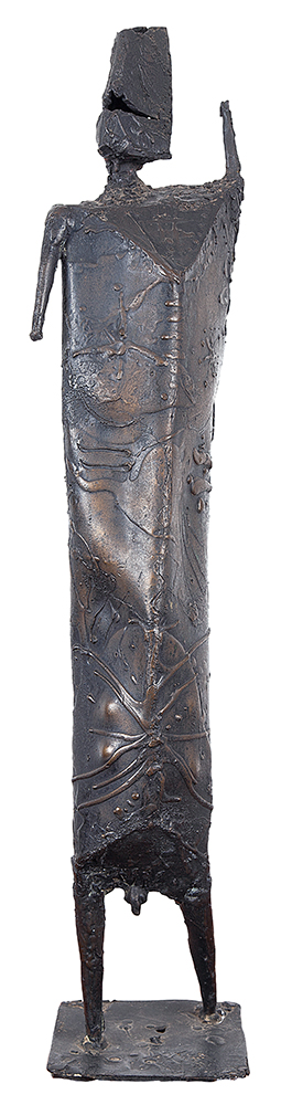 FRANCISCO STOCKINGER - “Guerreiro” - Escultura em ferro - Sem assinatura - 80 x 21 x 14 cm.