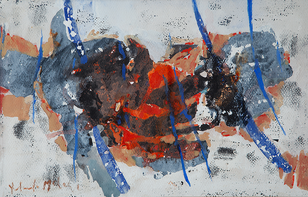YOLANDA MOHALYI - “Sem título” - Aquarela sobre papel - Ass.inf.esq. - 28 x 43 cm.