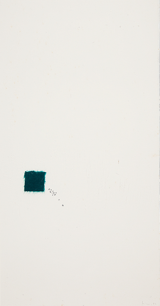 MIRA SCHENDEL - “Toquinho” - Colagem e letra set sobre papel - Ass.dat.1972 inf.dir. - 49 x 25 cm.