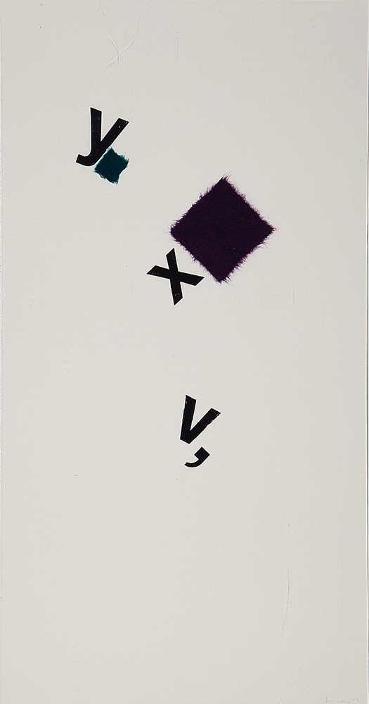 MIRA SCHENDEL “Toquinho” -Colagem e letra set sobre papel -Ass.dat.1972 inf.dir. - 48 x 25 cm.