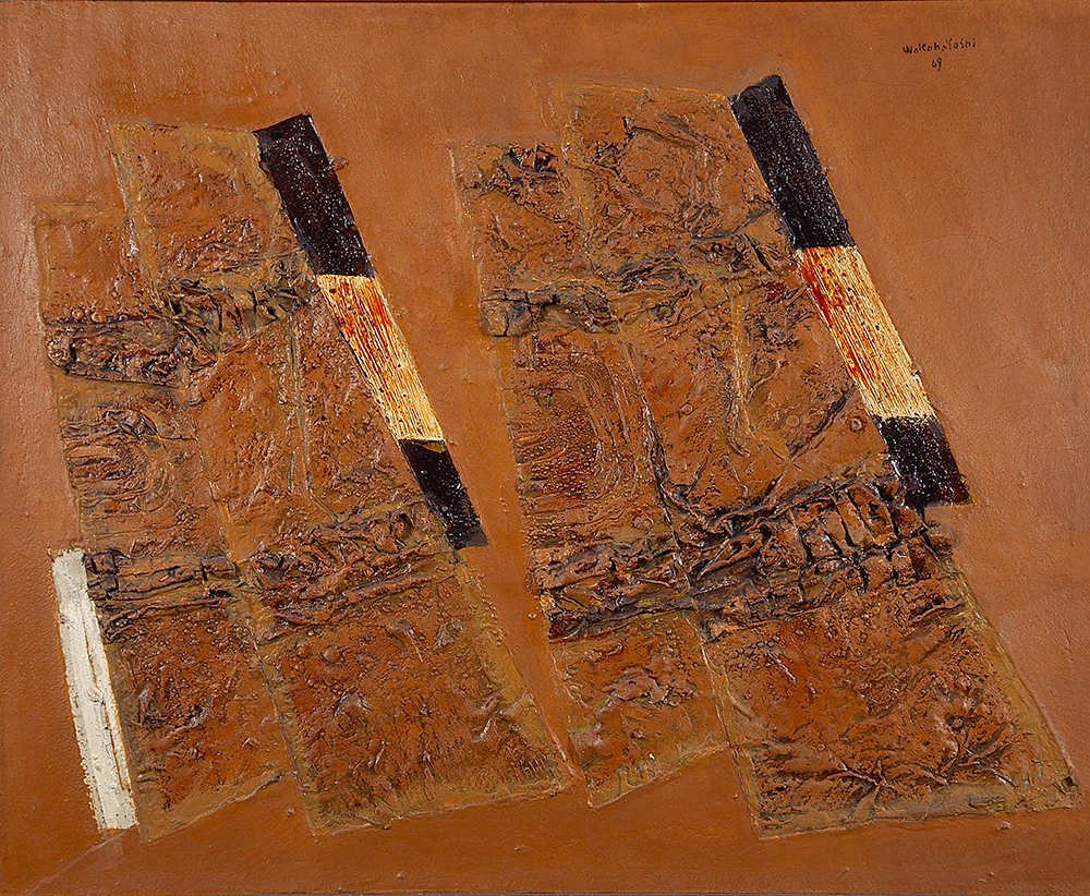 KASUO WAKABAYASHI - Sem título - Óleo sobre tela - Ass.dat.1969 sup.dir. - 73,5  x 89,5 cm.