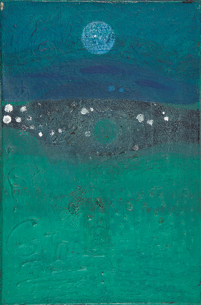 FERNANDO ODRIOZOLA - Sem título - Óleo sobre tela - Ass.dat.1971 no verso - 41 x 27 cm.