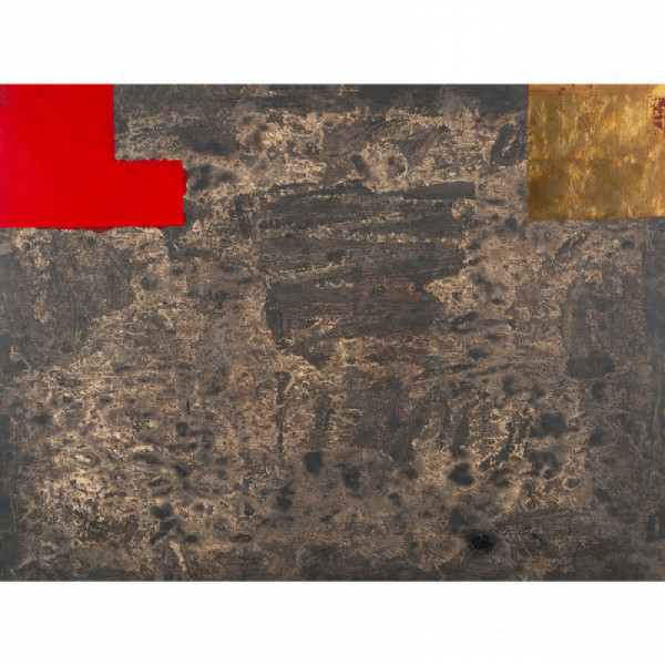 ANTÔNIO DIAS - Sem título - Série: Laboratório Berlin - Pintura sobre papel - Ass.dat.1989 no verso. 75 x 100 cm. Participou da exposição em 1991 e com etiqueta a Galeria Luisa Strina.