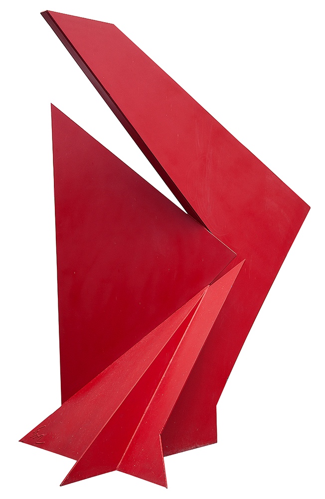 EMANOEL ARAÚJO - Sem título - Escultura em ferro pintada - Assinada na base - 3,02 x 2,50 x 1,65 cm.