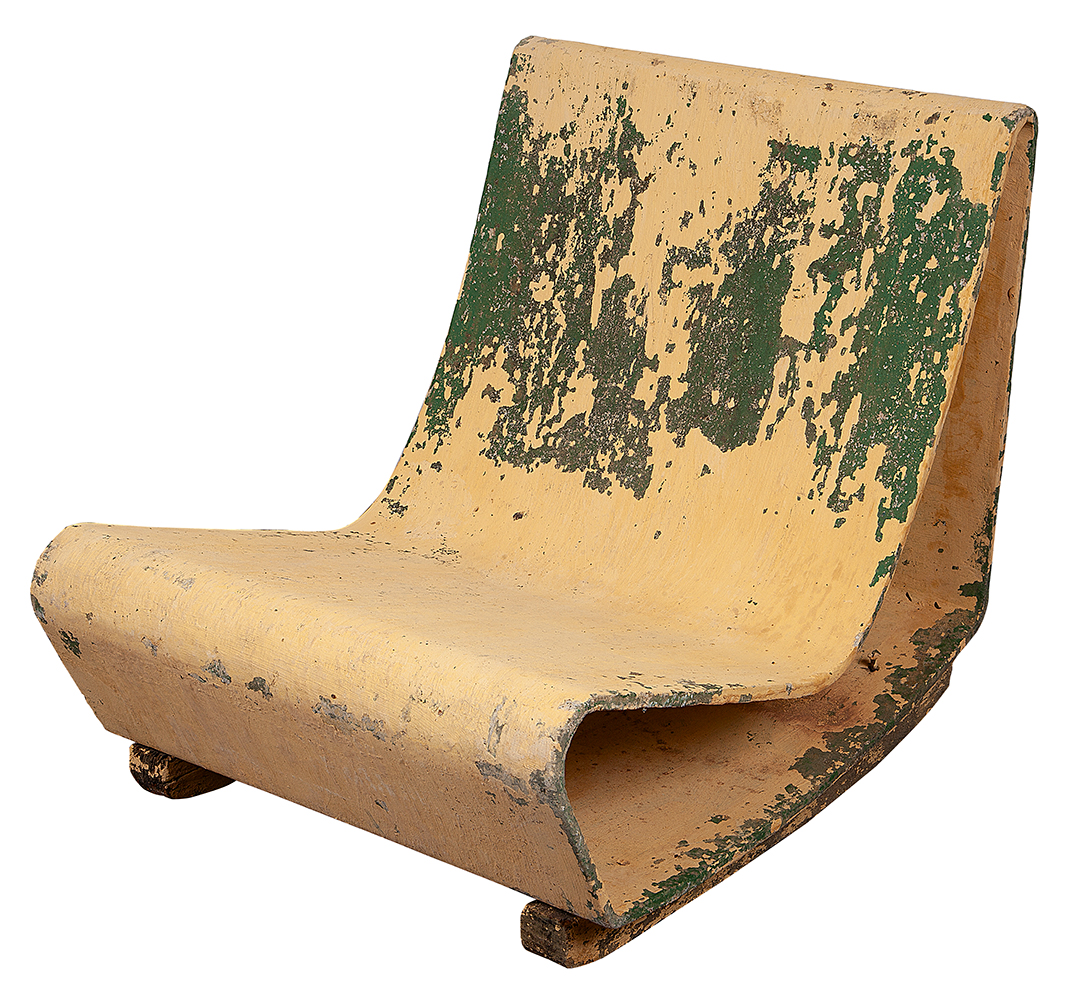 WILLY GUHL - Loop Chair - Poltrona em amianto - 51 x 55 x 44 cm - No estado.
