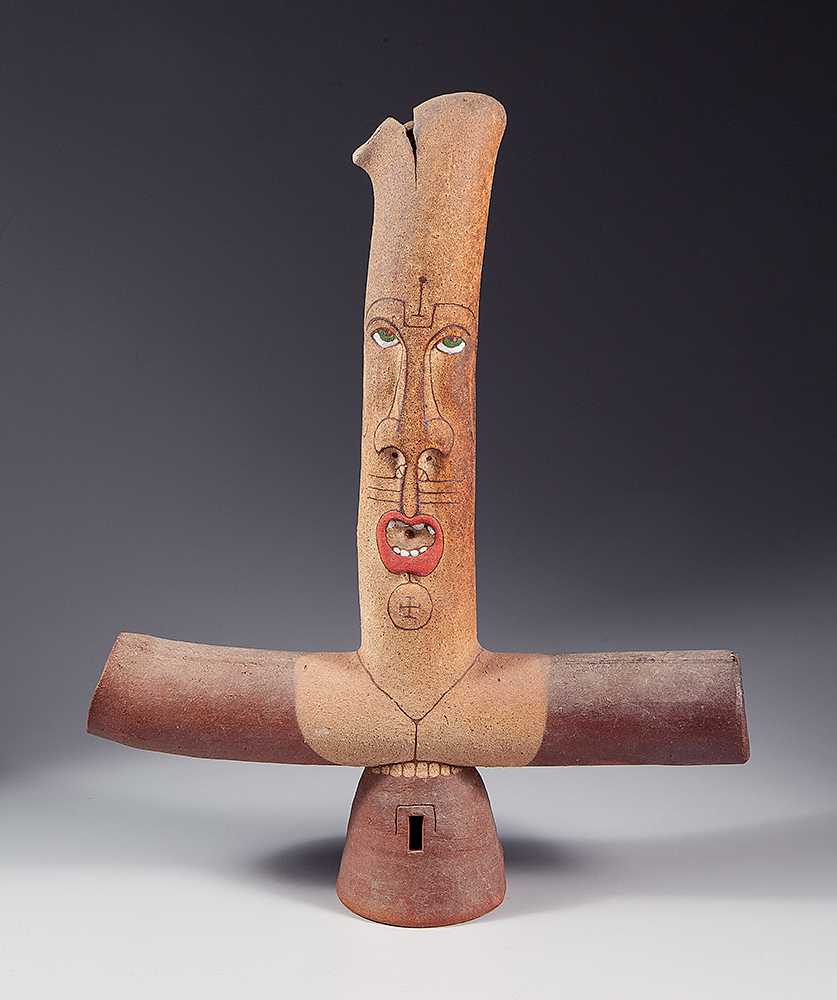 ALBERTO EDUARDO CALVO CIDRAES - Sem título -Escultura em Cêramica Pintada -Assinada - 2005 - 47 X 37 X 10 cm.