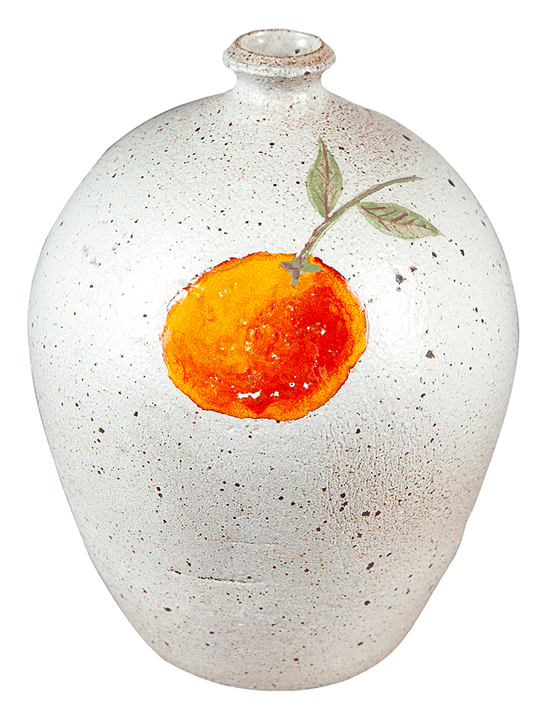 MEGUMI YUASA - Vaso - Cêramica Pintada -Assinado - 21 x 15 x 15 cm.