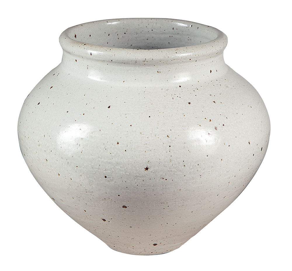 MEGUMI YUASA -Vaso - Cêramica Pintada - Assinado - 24 x 26 x 26 cm.