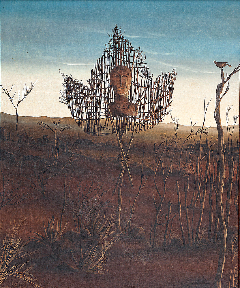 MACAPARANA- Sem título - Óleo Sobre Tela Colado em Madeira - Ass.inf.esq,Ass.dat.1979 no verso - 54 x 45 cm.