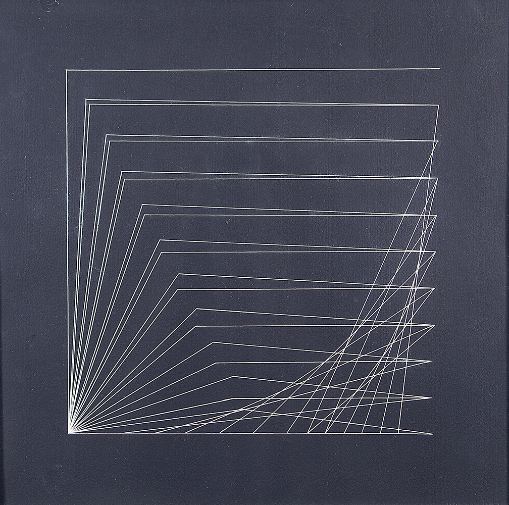 LOTHAR CHAROUX- Composição - Guache Sobre Cartão - Ass.dat.1958 inf.dir - 40 x 40 cm.Com etiqueta do atelier do artista e com etiqueta da Documenta Galeria de Arte.