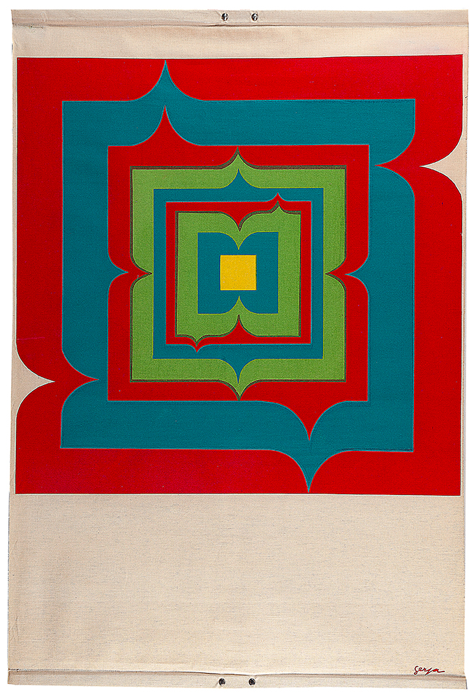 IVAN SERPA - Sem título (Bandeira) - Serigrafia - Ass.inf.dir - 104 x 70 cm.Com certificado de autenticidade assinado por Emanuel Araújo da Galeria Espaço Arte.