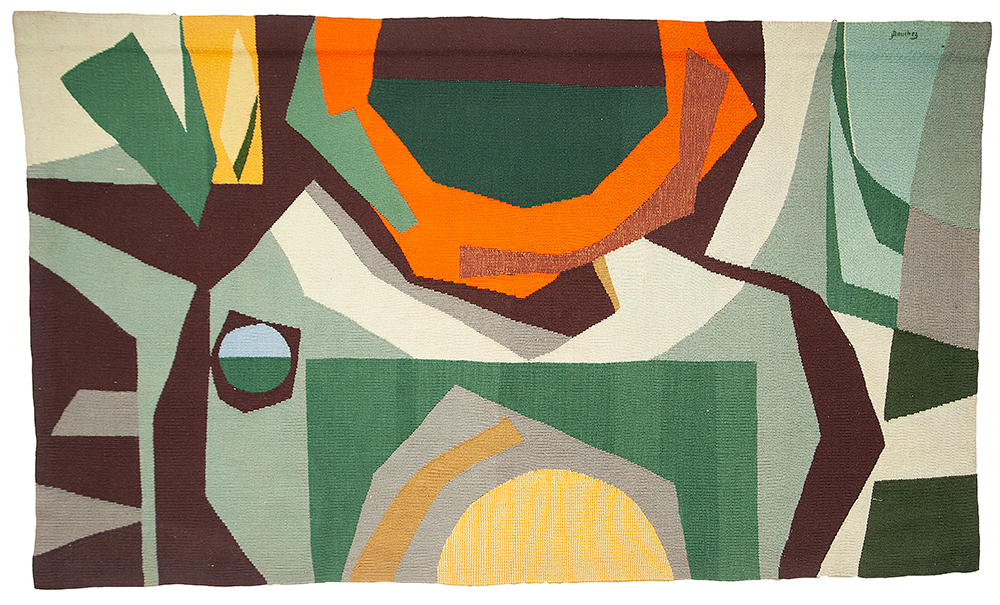 JACQUES DOUCHEZ - Sem título - Tapeçaria - Ass.sup.dir - 103 x 177 cm.Com Carimbo do Atelier do artista no verso.