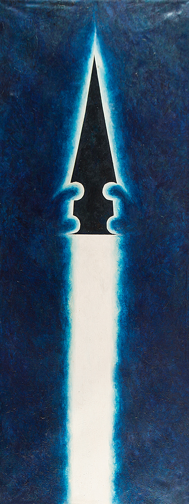 SANDRA CINTO- Candelabro I - Acrílico Sobre Tela - 1990 - 220 x 80cm.Com certificado de autenticidade Ateliê Fidalga.