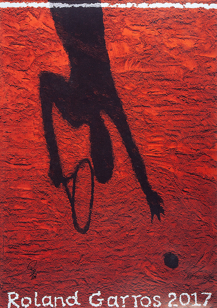 VICK MUNIZ - Roland Garros 2017 - Art Poster -Ass.inf.dir - 70 x 50 cm.