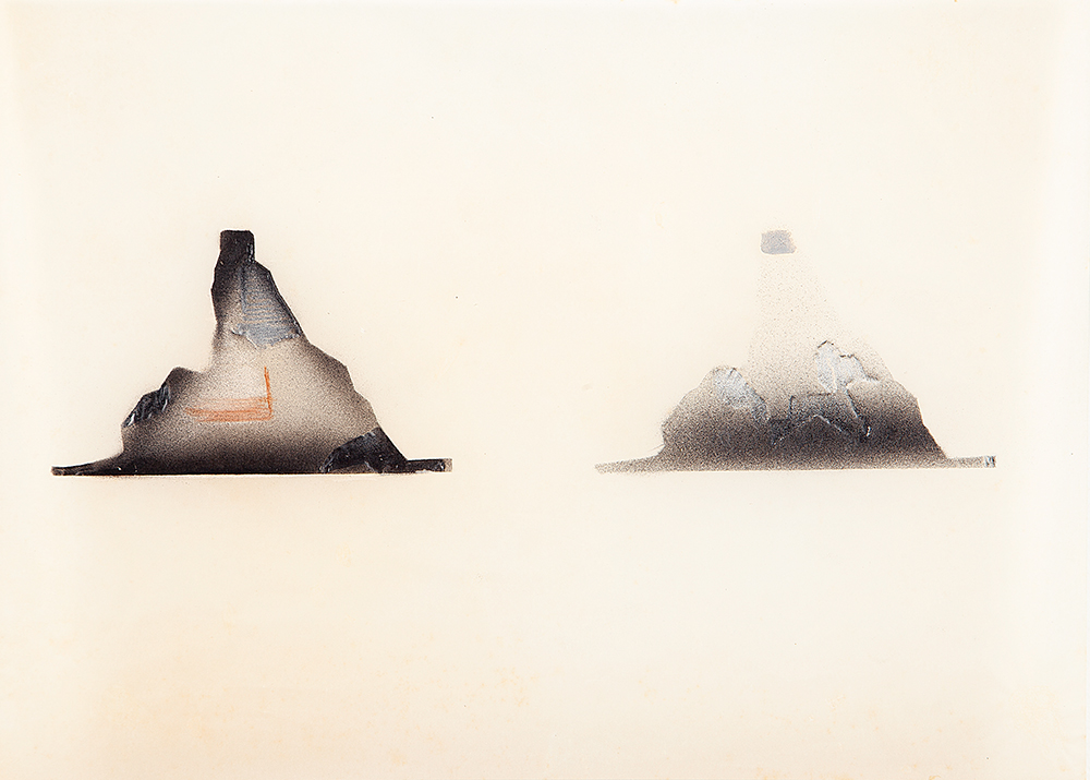 ANNA BELLA GEIGER - Sem título - Técnica Mista Sobre Papel - Assinada - 22 x 31 cm.