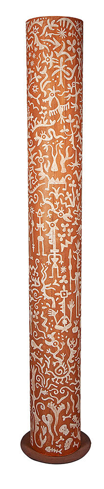 JAIME PRADES - Sem título - Óleo Sobre Tela Colada Sobre Chapa de Zinco - Assinada - 2005 - 200 x 25 x 25 cm.