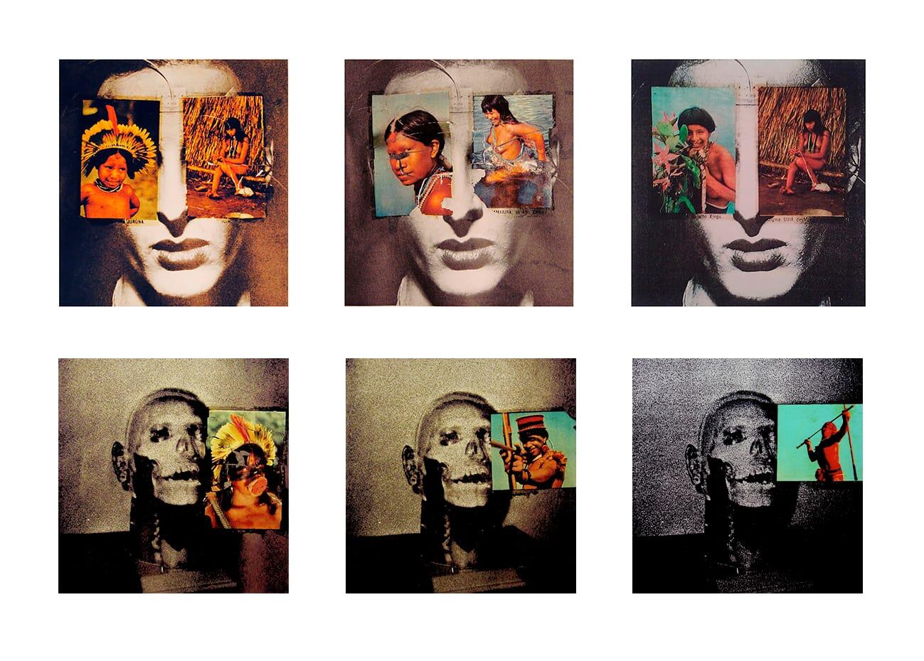 ANNA BELLA GEIGER - História do Brasil: Little Boys & Girls -Impressão Sobre Papel - 1975 -Políptico de 6,21 x 20,5 cm cada (mulheres) cada (homem) e 20,5 x 20 cm(caveiras).