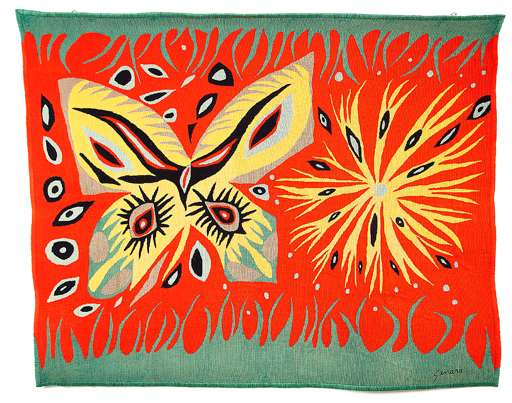 GENARO DE CARVALHO - Sem título - Tapeçaria - Ass.inf.dir - Déc.60 - 118 x 143 cm.