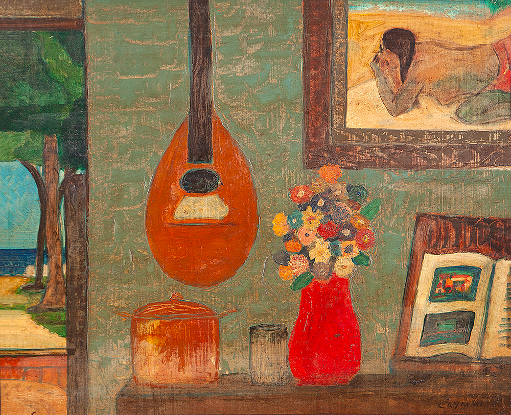 DORIVAL CAYMMI - Interior - Óleo Sobre Madeira - Ass.inf.dir - 38 x 46 cm.Ex. Coleção José Pinto - SP, Participou da Exposição Arte & Vida - Petróleos Brasileiros V Petrobrás .Irineu Angulo.